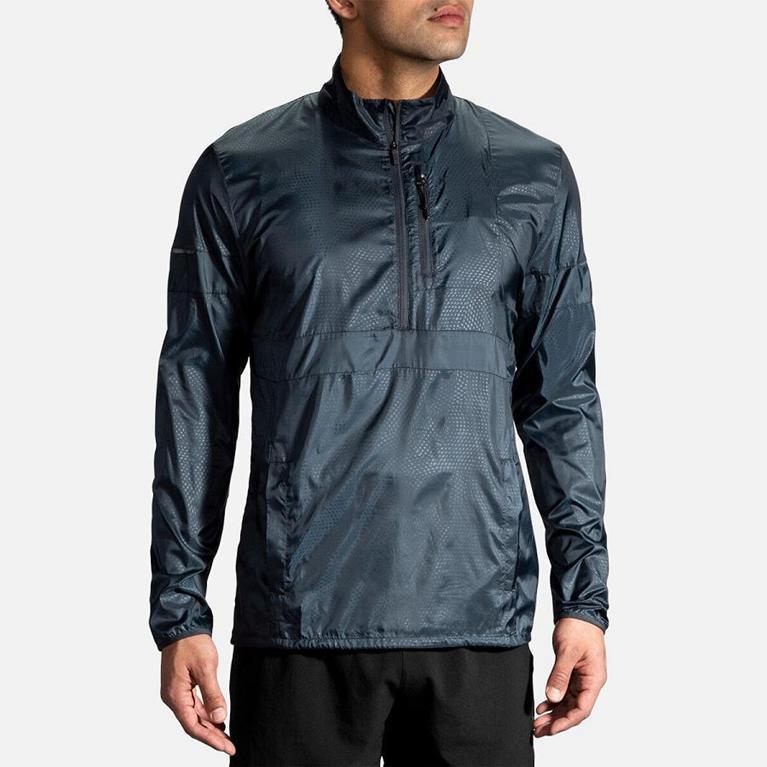 Brooks LSD Pullover Running Jackets - Men's - Blue (70432-ESLV)